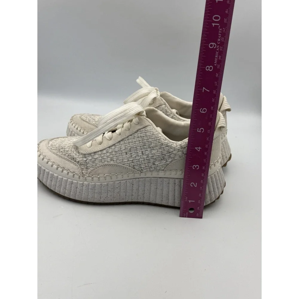 Universal Thread Ivory Tweed Platform Sneakers Women's Size 10 Lace Up Shoes